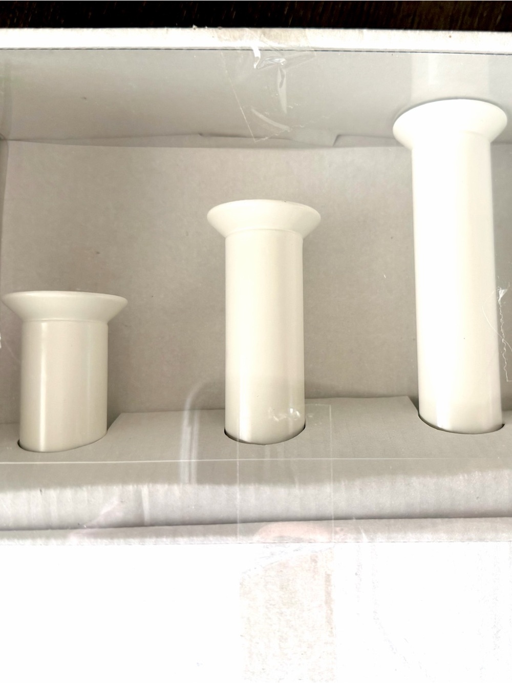 NIB IKEA TYNGDKRAFT Aluminum Candlesticks Set of 3 Discontinued
